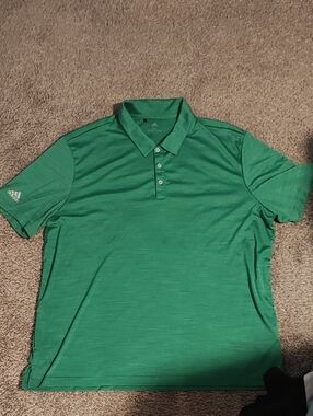 adidas Men’s Green Heather Golf Polo
